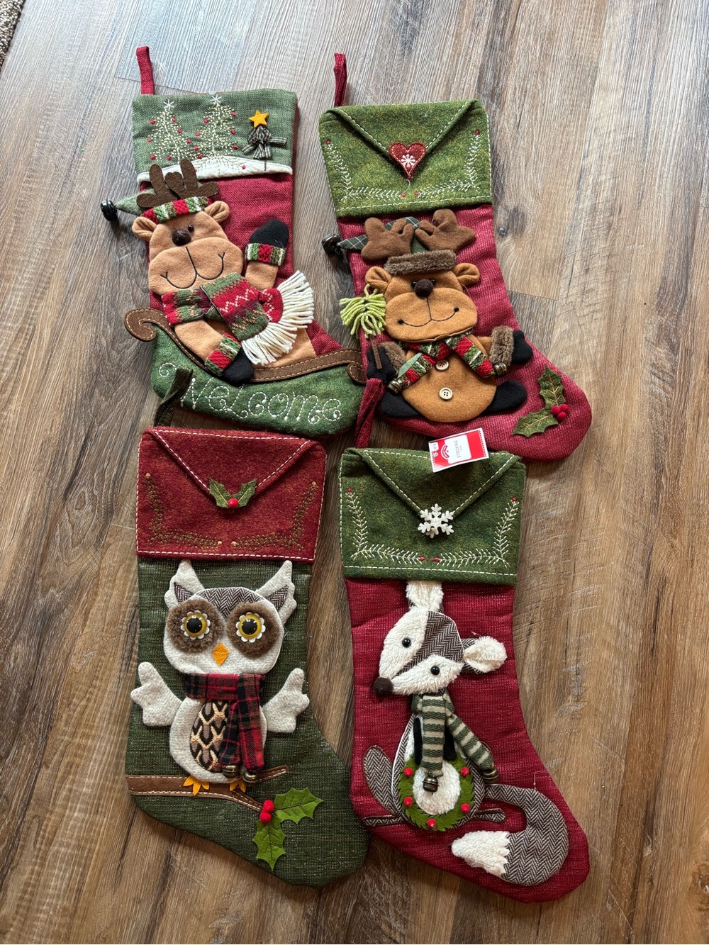 Target Christmas Character Stockings Set - Red & Green